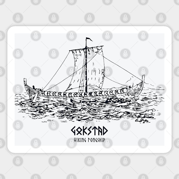 Gokstad Viking Longship Magnet by Lakeric